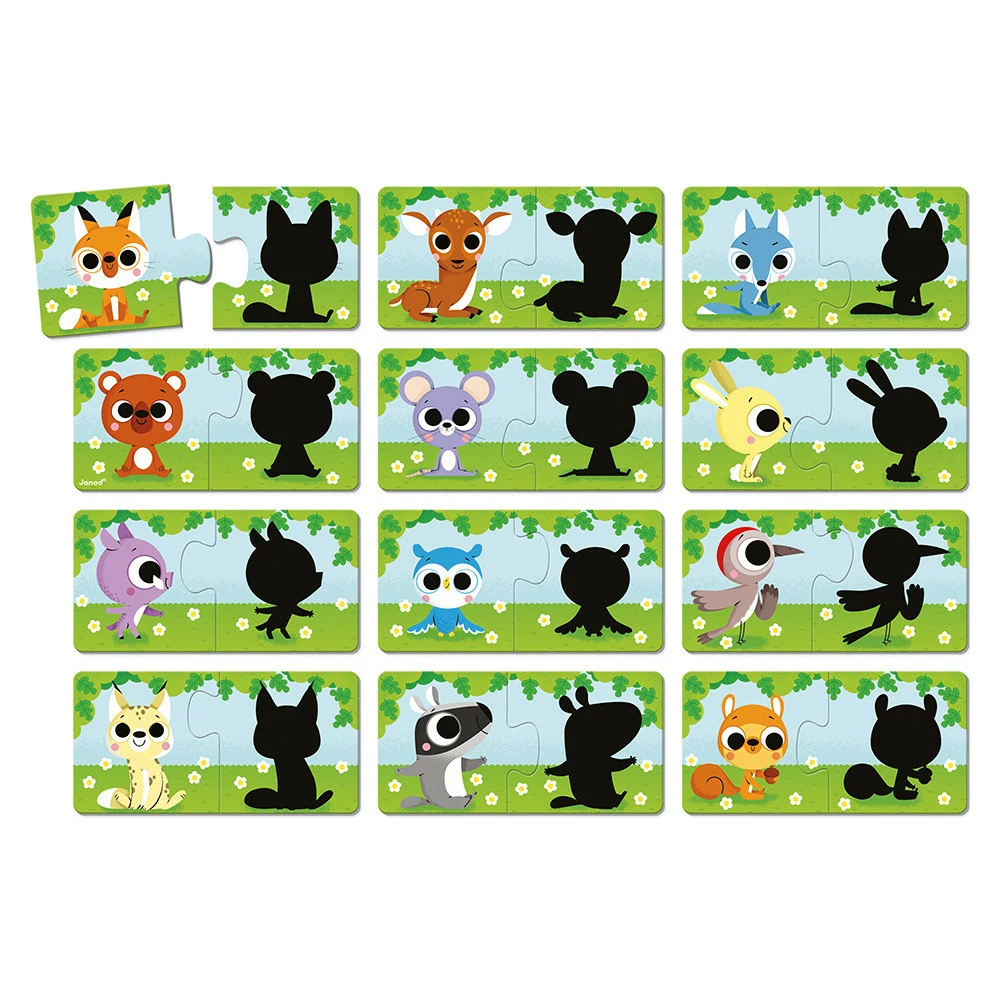 Puzzle de Sombras de Animais