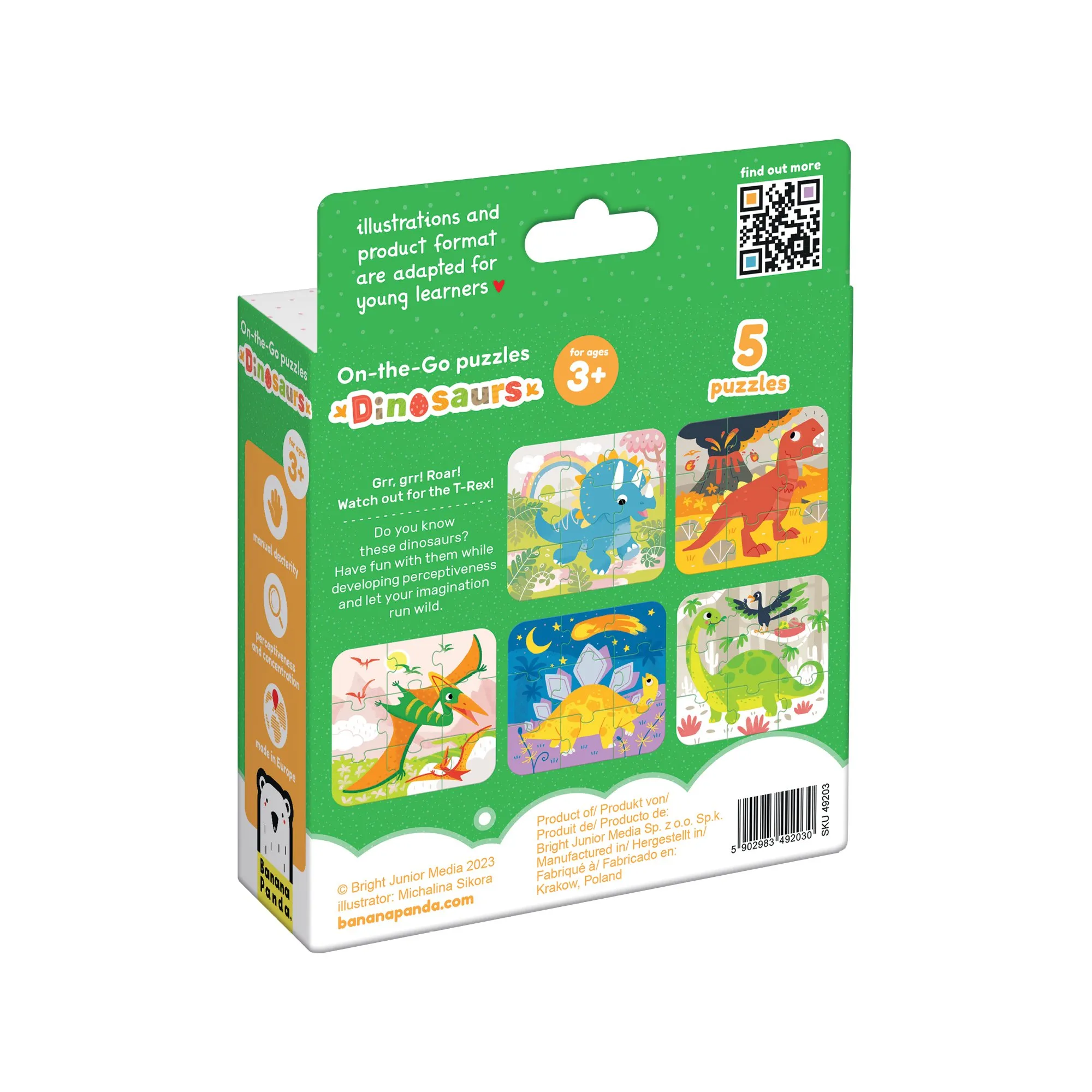 Puzzles Portáteis Dinossauros