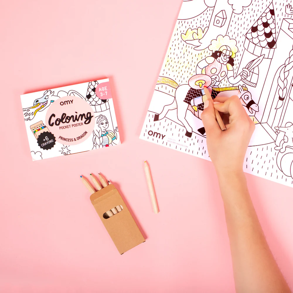 Livro de Pintar Dragões e Princesas