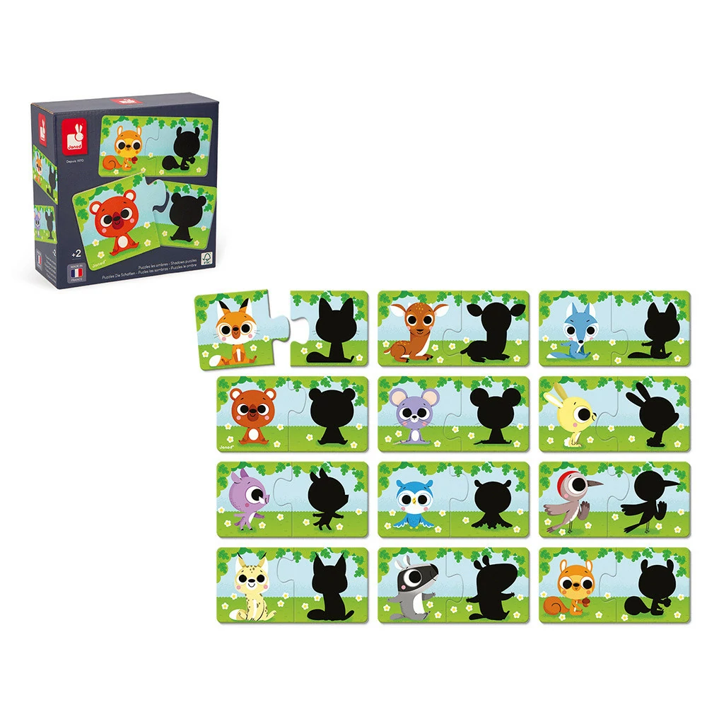 Puzzle de Sombras de Animais