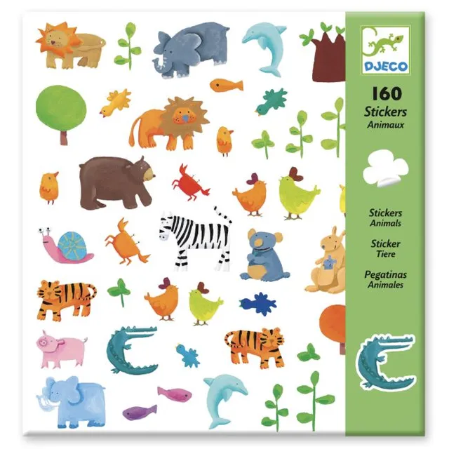 160 Autocolantes Animais
