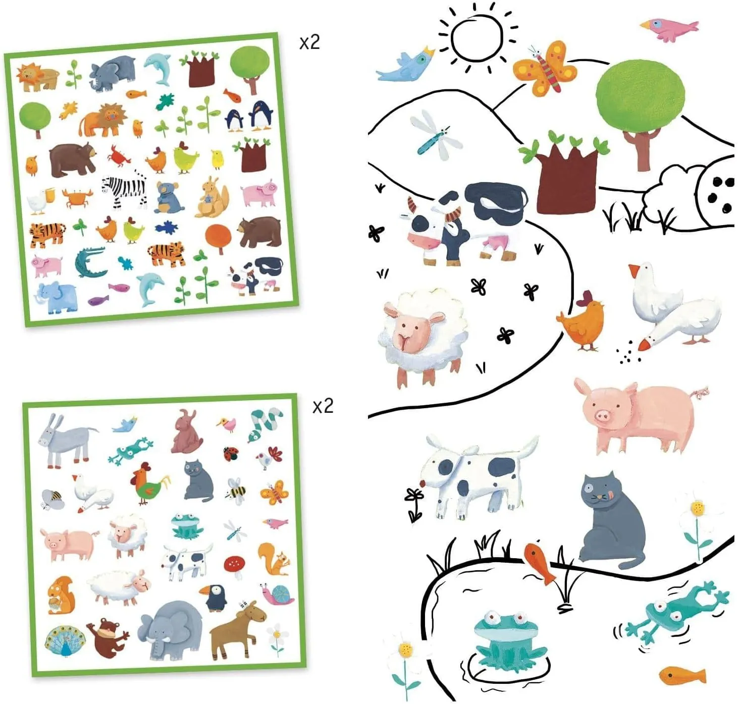 160 Autocolantes Animais